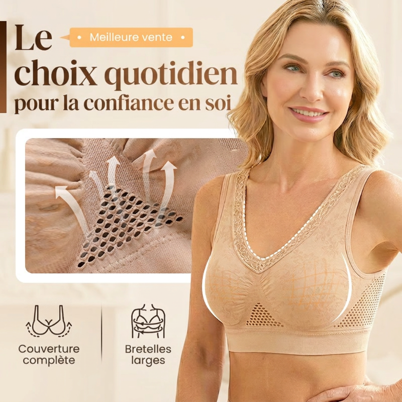 Offre spéciale à durée limitée Soutien-gorge sans armatures en dentelle à maintien élevé pour femme