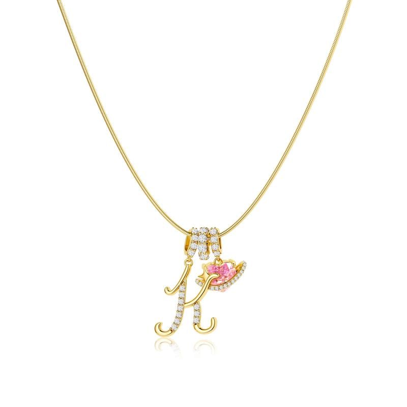 RÉDUCTION Colliers pendentifs 3 rangs avec initiales A-Z | Personnalisés et élégants