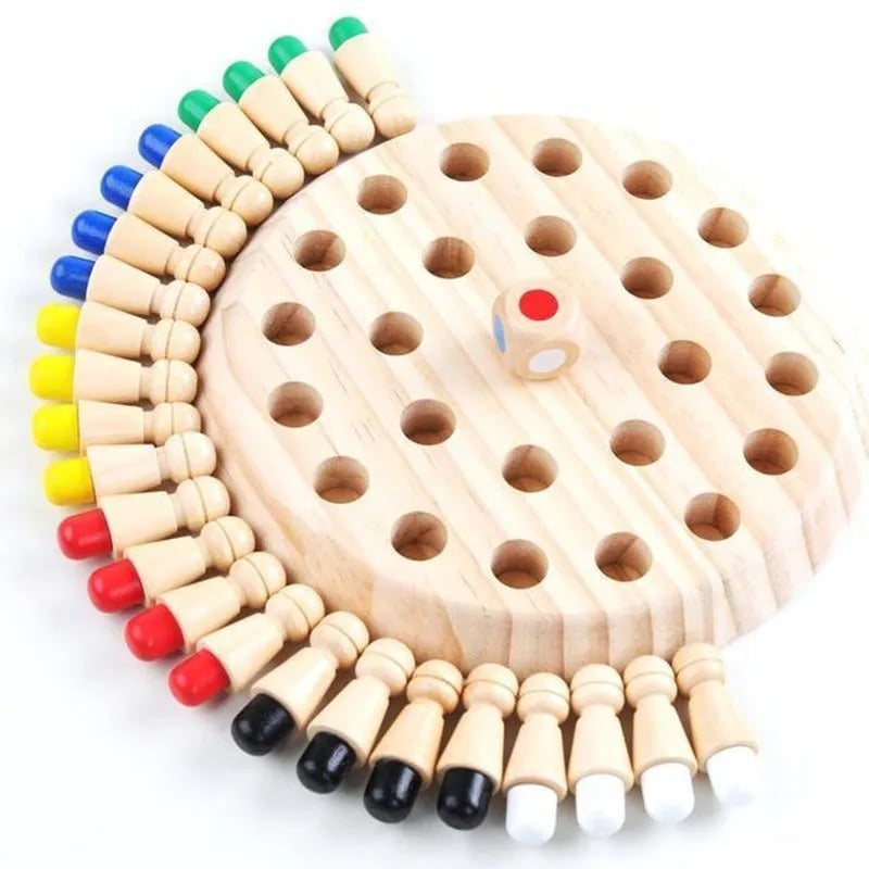 Cadeaux pour enfants Jeu d'échecs en bois Memory Match Stick