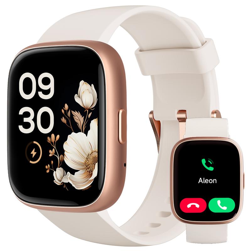Montre connectée pour femmes et hommes, bracelet connecté avec fonction d'appel, montre de fitness avec suivi du sommeil/100 sports/podomètre étanche IP68