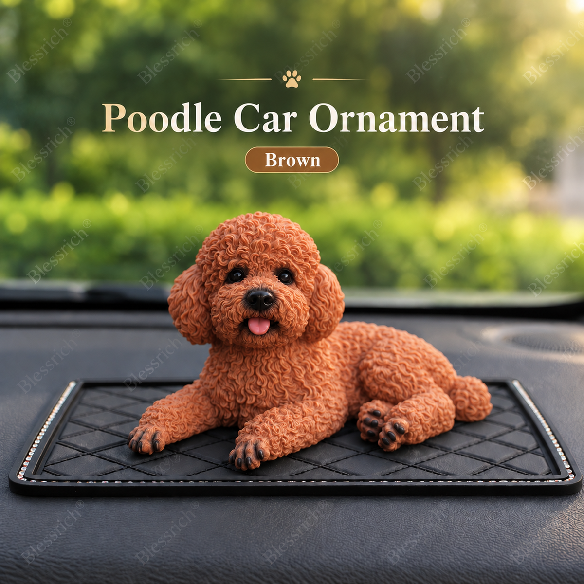 Décoration de voiture Caniche La touche la plus mignonne pour votre tableau de bord