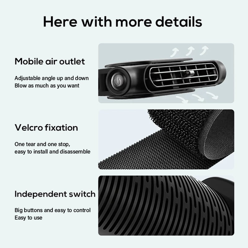 D'T: 50 % OFF Adjustable Cooling Fan for Driver and Passenger Seats