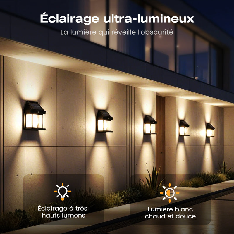 2025 Nouvelle lampe murale solaire pour l'extérieur