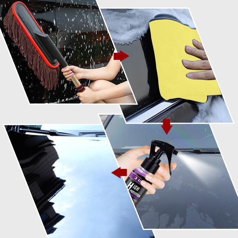 Balai de voiture avec manche télescopique extensible