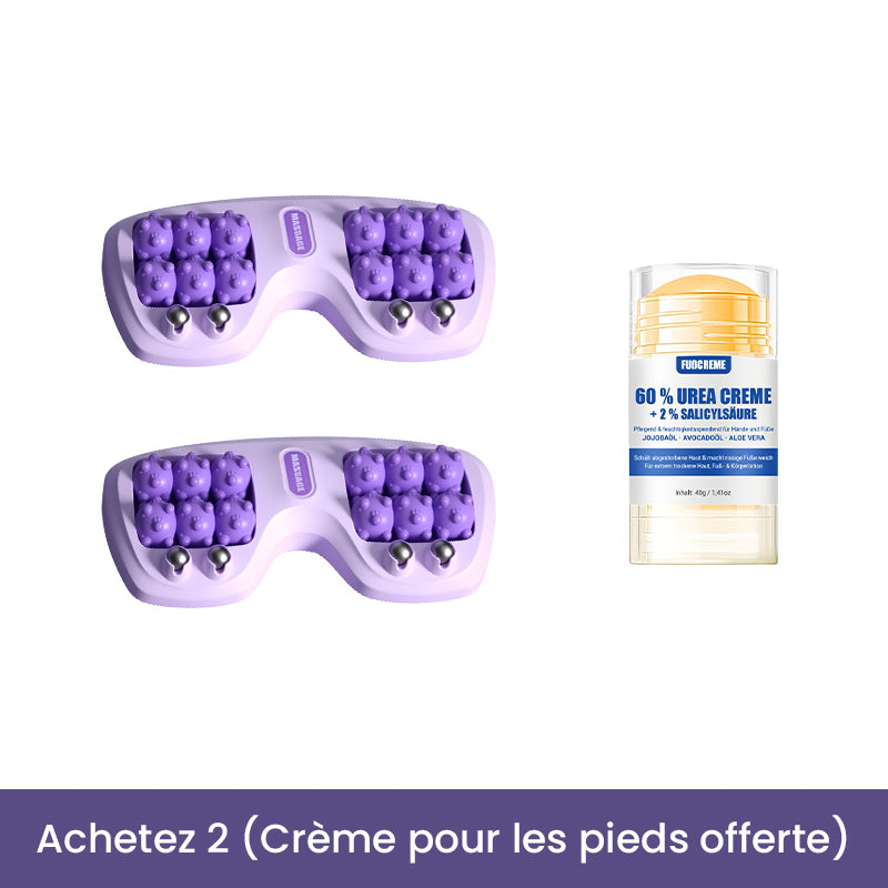 Apaisement Immédiat Rouleau de Massage Portable à Deux Têtes pour les Pieds