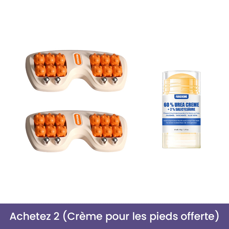 Apaisement Immédiat Rouleau de Massage Portable à Deux Têtes pour les Pieds
