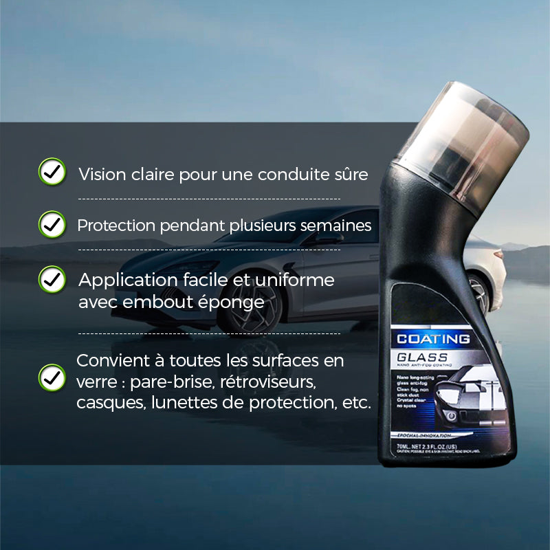 Lingette Revêtement Anti-Buée Micromoléculaire Garde Votre Pare-Brise Clair et Sans Buée