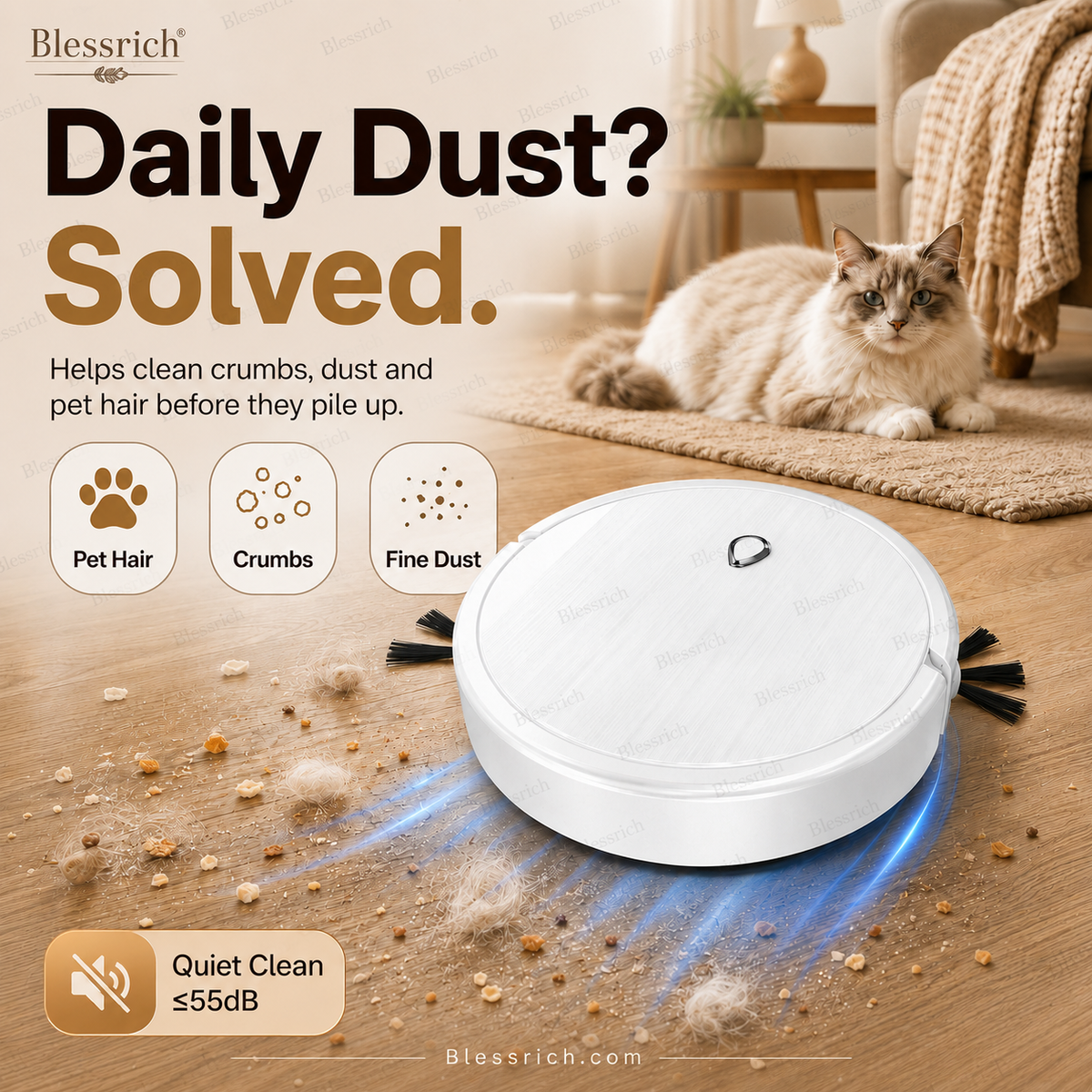 Robot aspirateur 3-en-1 SmartSweep