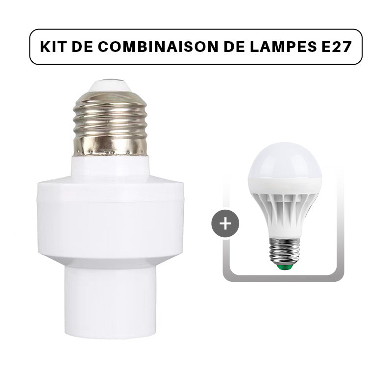 Douille de lampe avec détecteur de mouvement E27