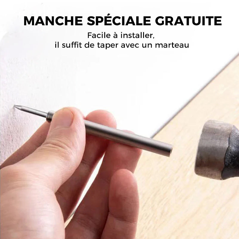1 lot/100 pièces Clou sans couture à double tête avec outil de pose