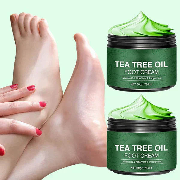 OFFRE SPÉCIALE 2026 Plus de 50 000 unités vendues Crème hydratante pour pieds à l'aloe vera et à l'arbre à thé, Version française optimisée