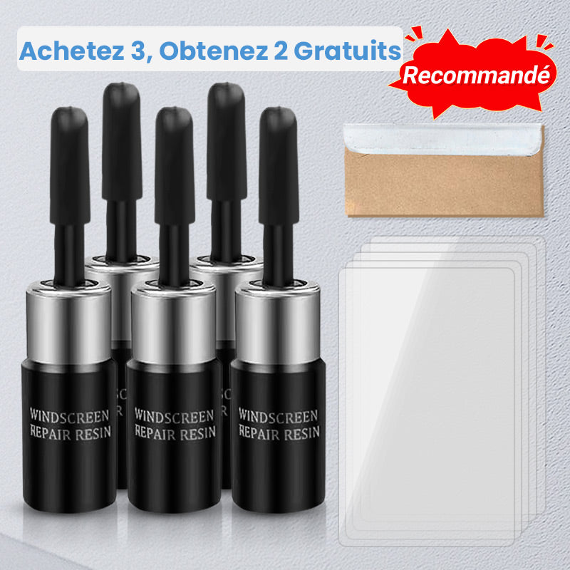 ACHETEZ-EN 1, OBTENEZ-EN 1 GRATUIT Kit de réparation de verre fissuré, résultat invisible en 20 min, facile à utiliser