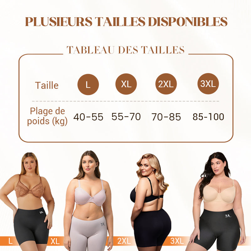 Culotte gainante taille haute en soie glacée pour femme avec contrôle du ventre et effet push-up