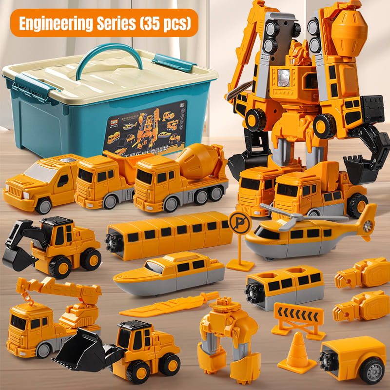 Vente flash 50 % de réduction jouets d'assemblage de construction automobile à transformation magnétique