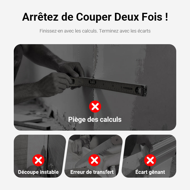 OUTIL DE RÉDUCTION 2-en-1 Mesure et Coupe - Précision Maximale, Gain de Temps pour Bricolage et Menuiserie