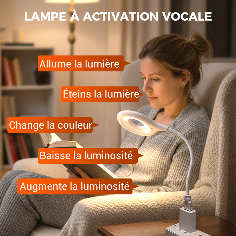 Lampe LED USB haute technologie à commande vocale