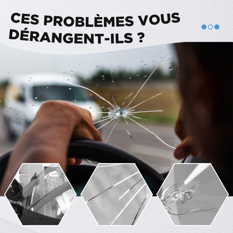 ACHETEZ-EN 1, OBTENEZ-EN 1 GRATUIT Kit de réparation de verre fissuré, résultat invisible en 20 min, facile à utiliser