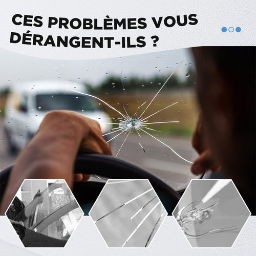 ACHETEZ-EN 1, OBTENEZ-EN 1 GRATUIT Kit de réparation de verre fissuré, résultat invisible en 20 min, facile à utiliser