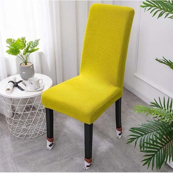 Réduction Housse de chaise extensible Ajustement parfait, anti-tache, protège et rénove vos chaises facilement