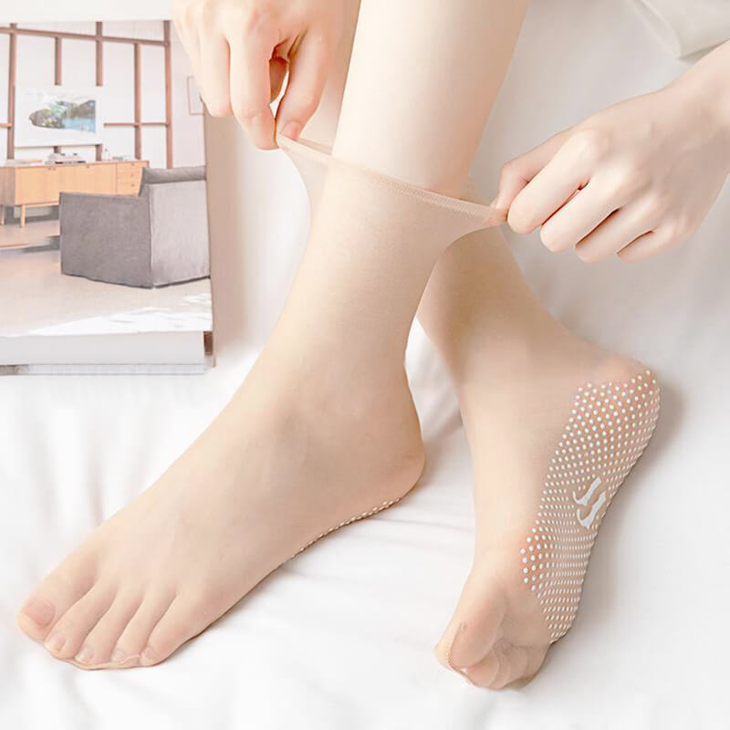 Chaussettes invisibles antidérapantes en soie cristalline (Super, achetez-en 2 et bénéficiez de 5 % de réduction)