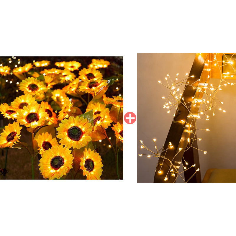 DE RÉDUCTION Lampes solaires tournesol étanches Pétales réalistes, indice de protection IP65 et allumage automatique 8-12 h