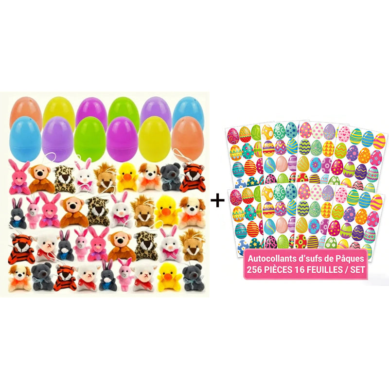 50 % de réduction pour Pâques ? Œufs de Pâques préremplis avec des peluches