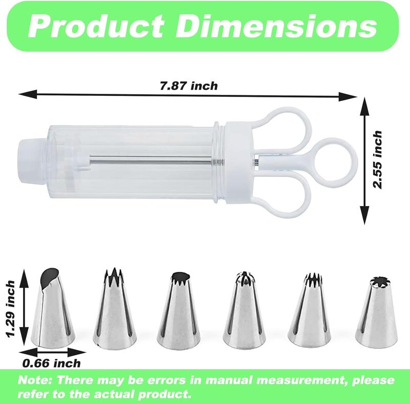 RÉDUCTION Kit pistolet à décorer les gâteaux en inox, set complet avec 18 embouts et douilles, décorez l'intérieur et l'extérieur.