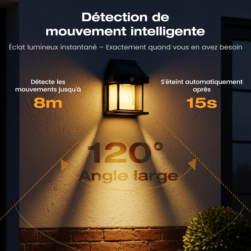 2025 Nouvelle lampe murale solaire pour l'extérieur