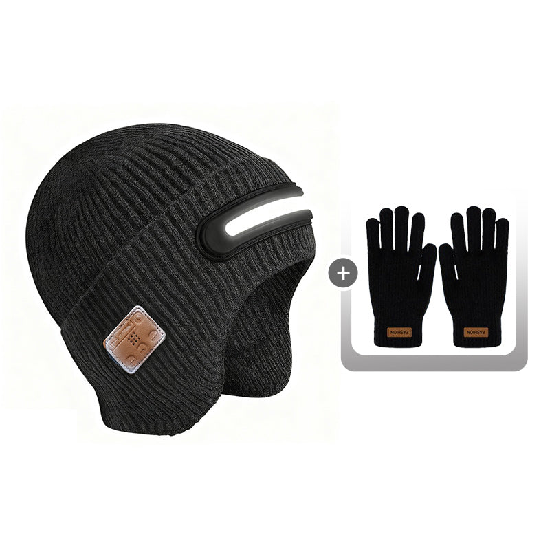 Christmas Rechargeable Bluetooth Beanie with Built-in Light