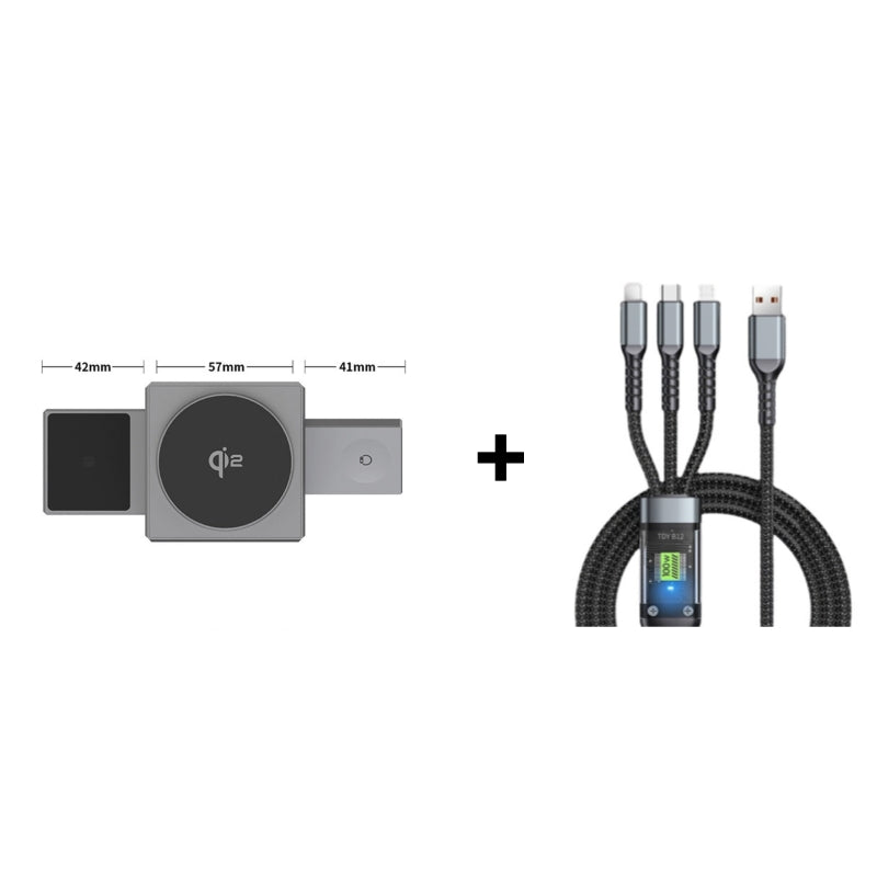 Offre spéciale - Station de recharge magnétique sans fil pliable 3 en 1