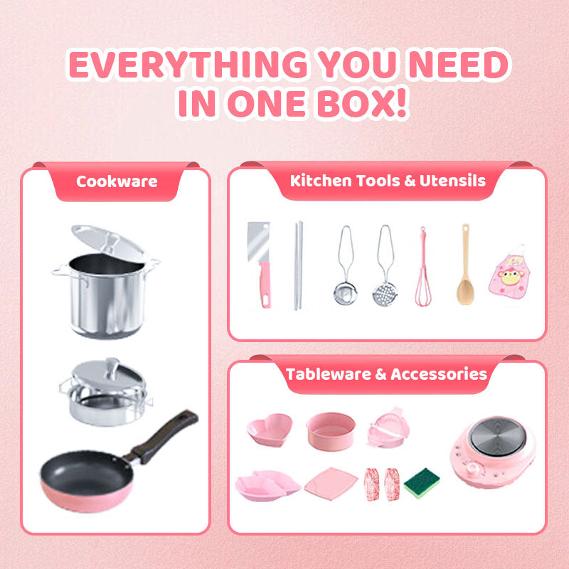 [Meilleur cadeau pour enfant] Mini cuisine jouet pour enfants - Set de 22 pièces
