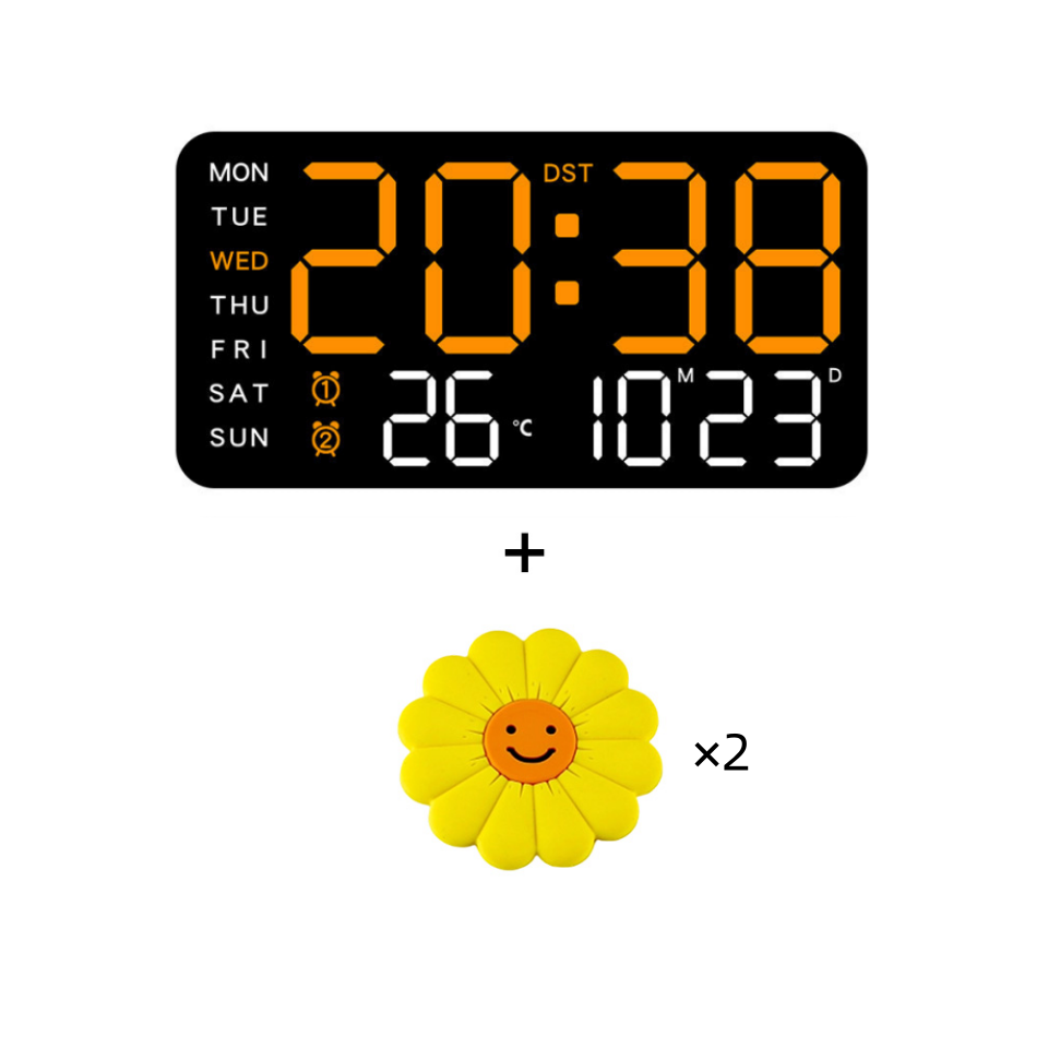 DE RDUCTION Horloge murale numérique LED décorative multifonctionnelle, l'horloge numérique sans limites pour la maison norvégienne moderne.