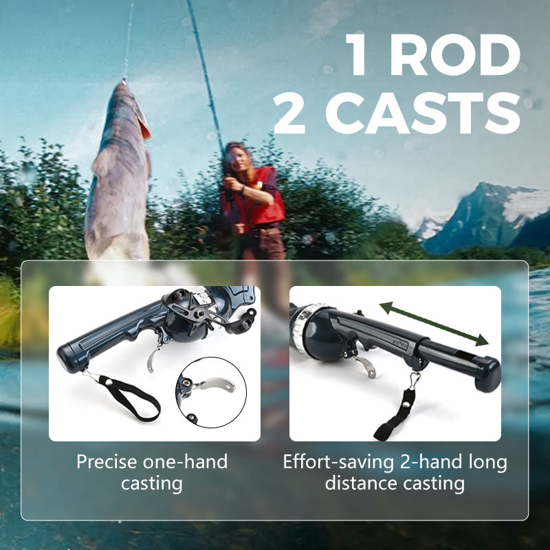 Canne à pêche pliable