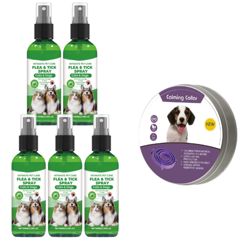 Natural Flea and Tick Spray for Dogs and Cats Protect your beloved pet from parasites