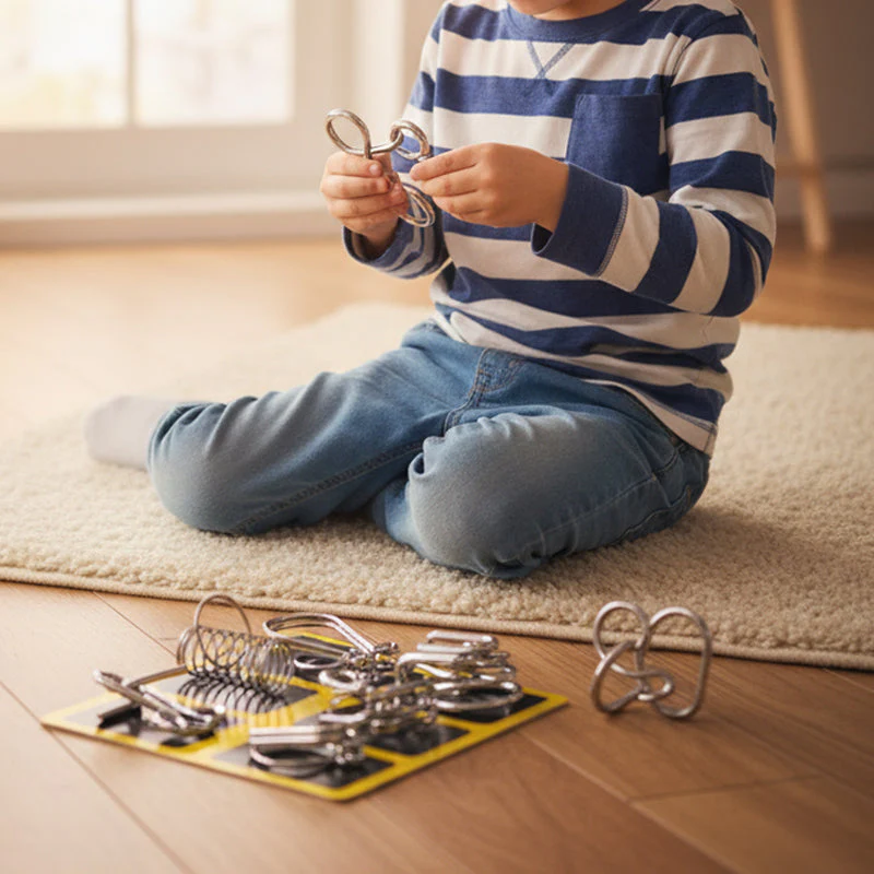 Offre à durée limitée : 50 % DE RÉDUCTION sur le puzzle métallique Montessori à résoudre