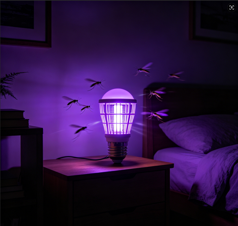 LED Mosquito Repellent Light Bulb E27 Screw Base, for indoor/outdoor use