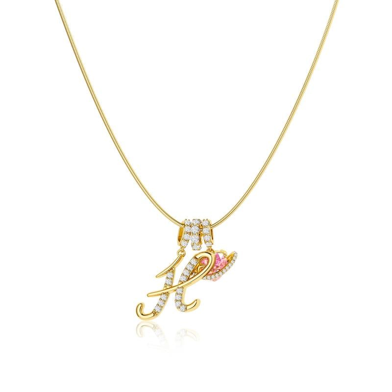 RÉDUCTION Colliers pendentifs 3 rangs avec initiales A-Z | Personnalisés et élégants