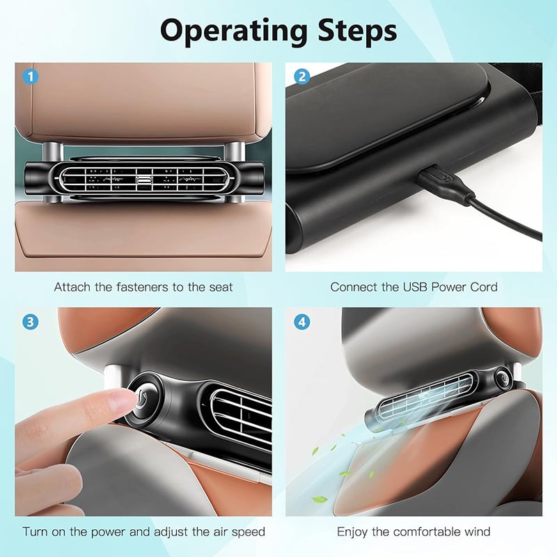 D'T: 50 % OFF Adjustable Cooling Fan for Driver and Passenger Seats