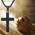 De réduction - Collier croix de Scibble avec prière du Seigneur