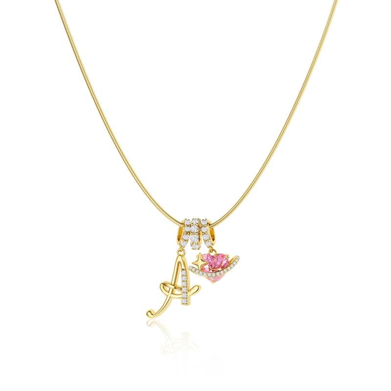 RÉDUCTION Colliers pendentifs 3 rangs avec initiales A-Z | Personnalisés et élégants