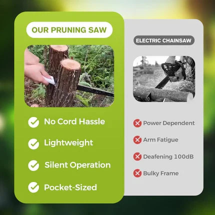 Scie d'élagage universelle en acier SK5, lame tranchante, poignée ergonomique et fourreau inclus, idéale pour tous les arbres