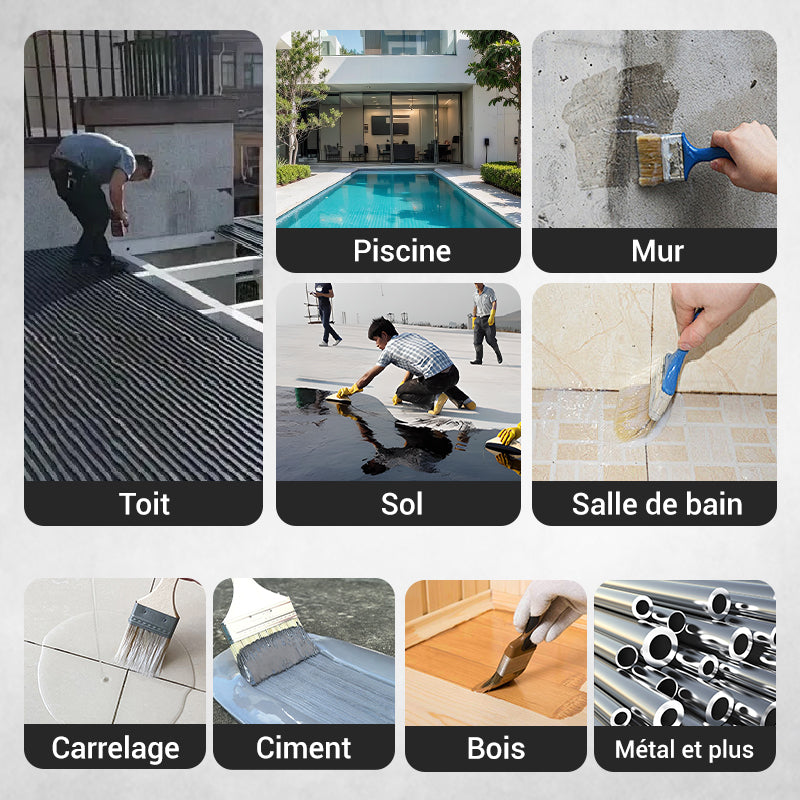 Revêtement polyuréthane multifonctionnel étanche à 50 %, protection durable, protège chaque centimètre de votre espace