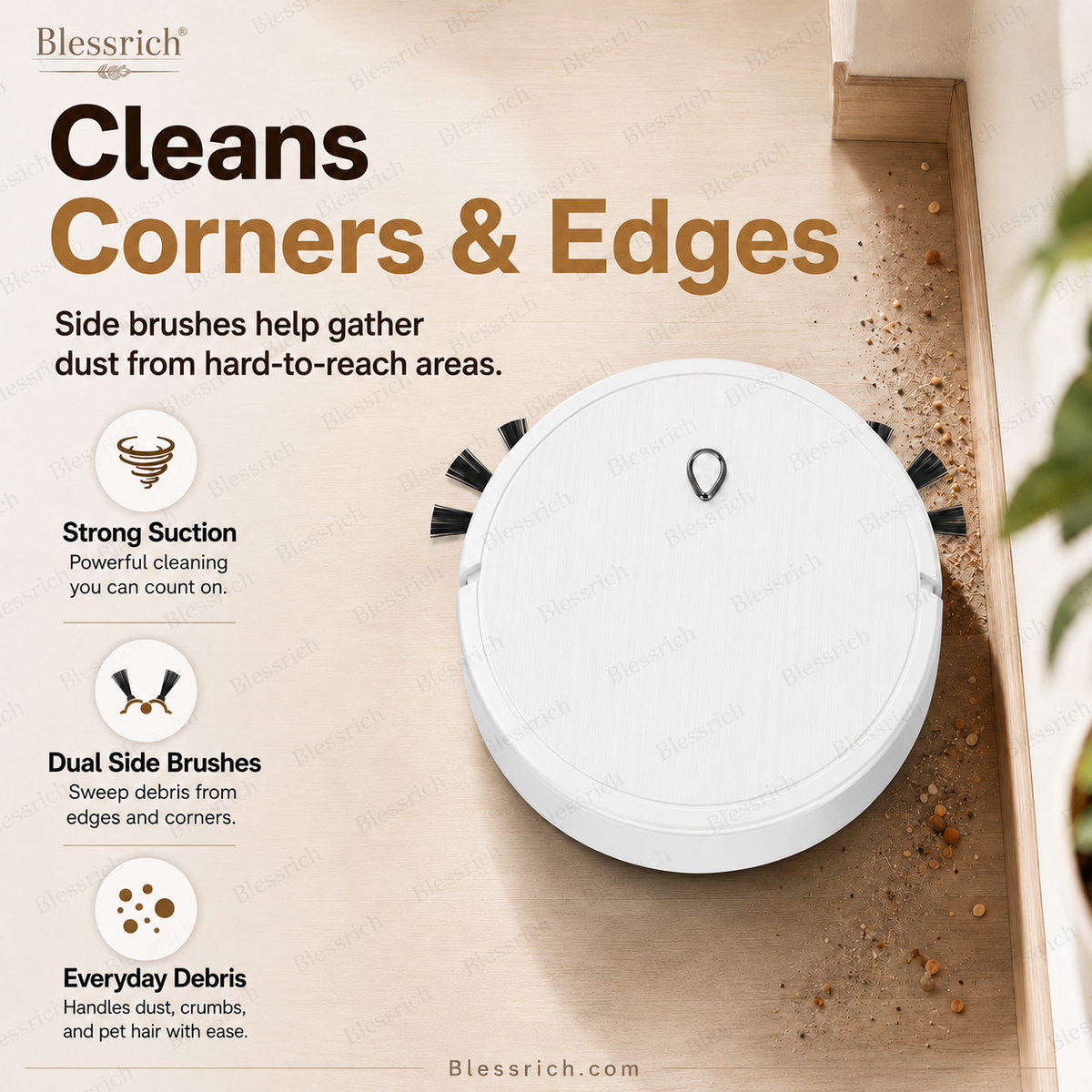 Robot aspirateur 3-en-1 SmartSweep