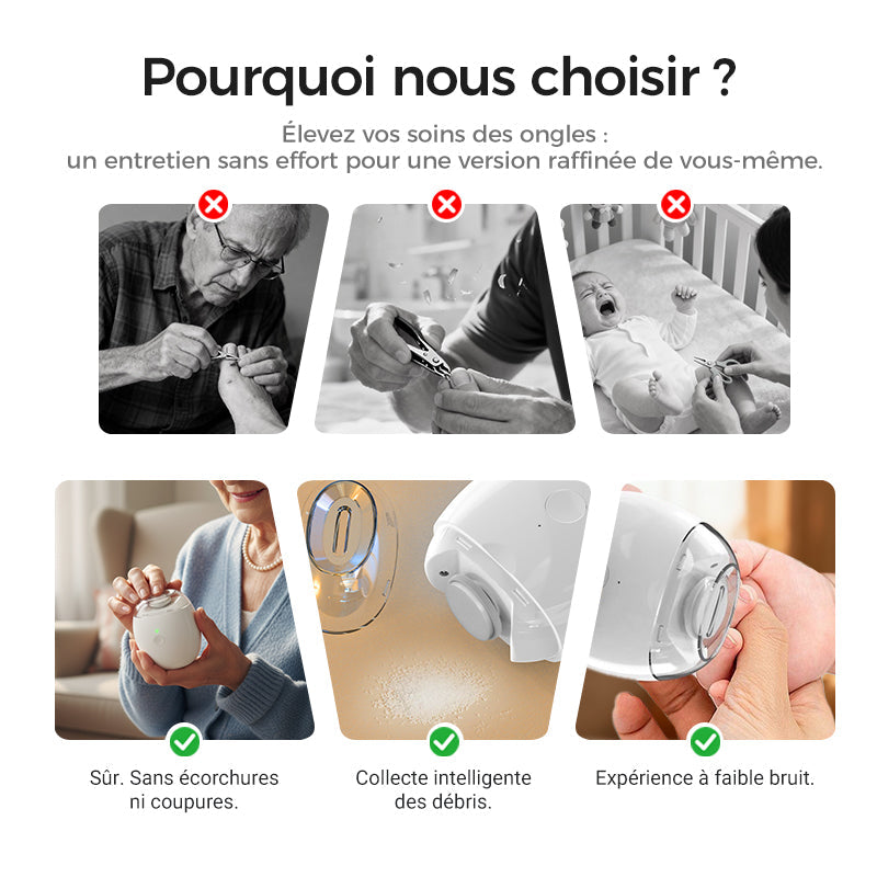 Lime à ongles électrique universelle pour adultes et enfants