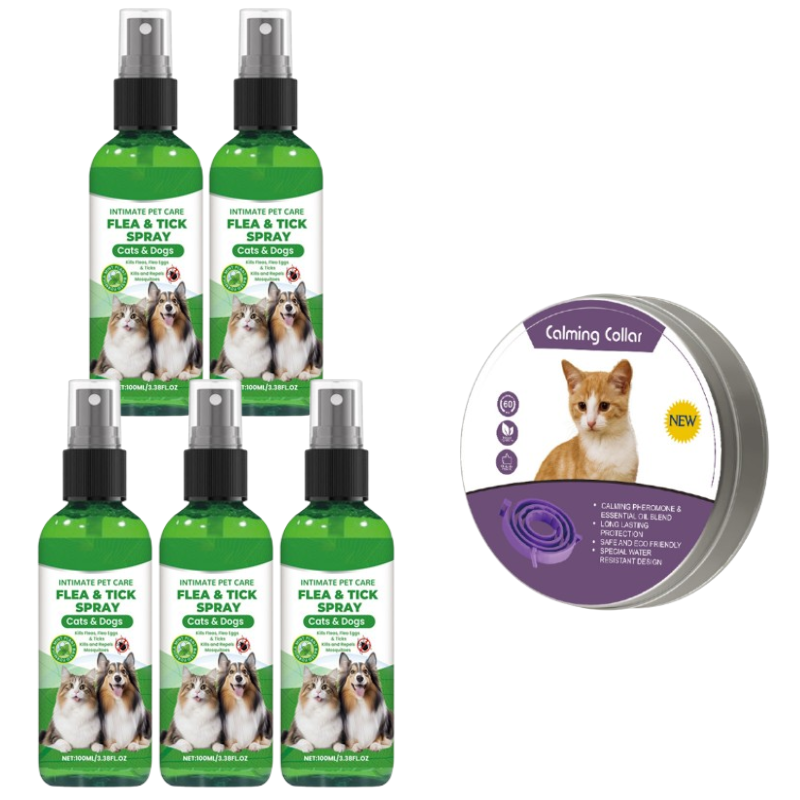 Natural Flea and Tick Spray for Dogs and Cats Protect your beloved pet from parasites