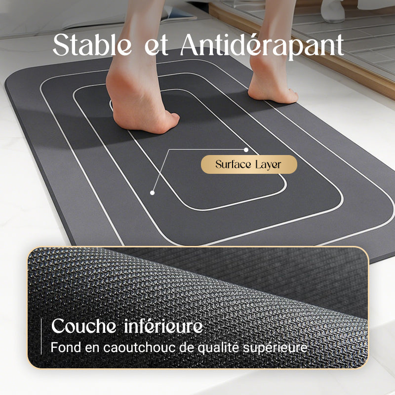 Non-slip and ultra-absorbent floor mats