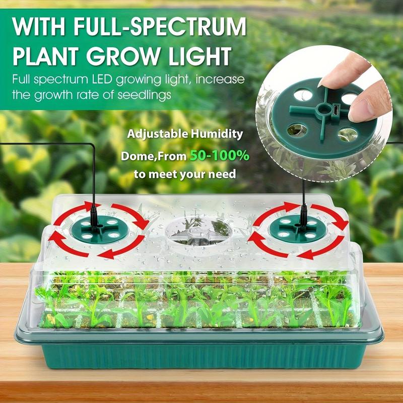 DE RDUCTION Seedling Grow Trays with Grow Light