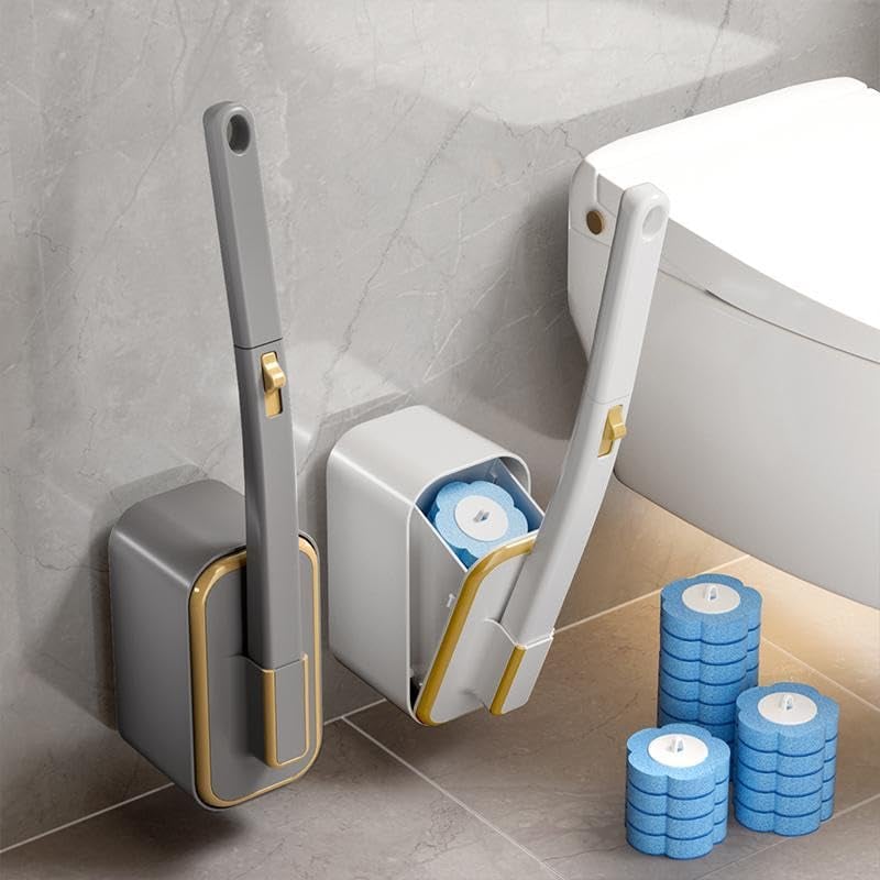 PLUS DE 50 000 UNITÉS VENDUES Ensemble innovant de brosses de toilettes jetables à fixation murale