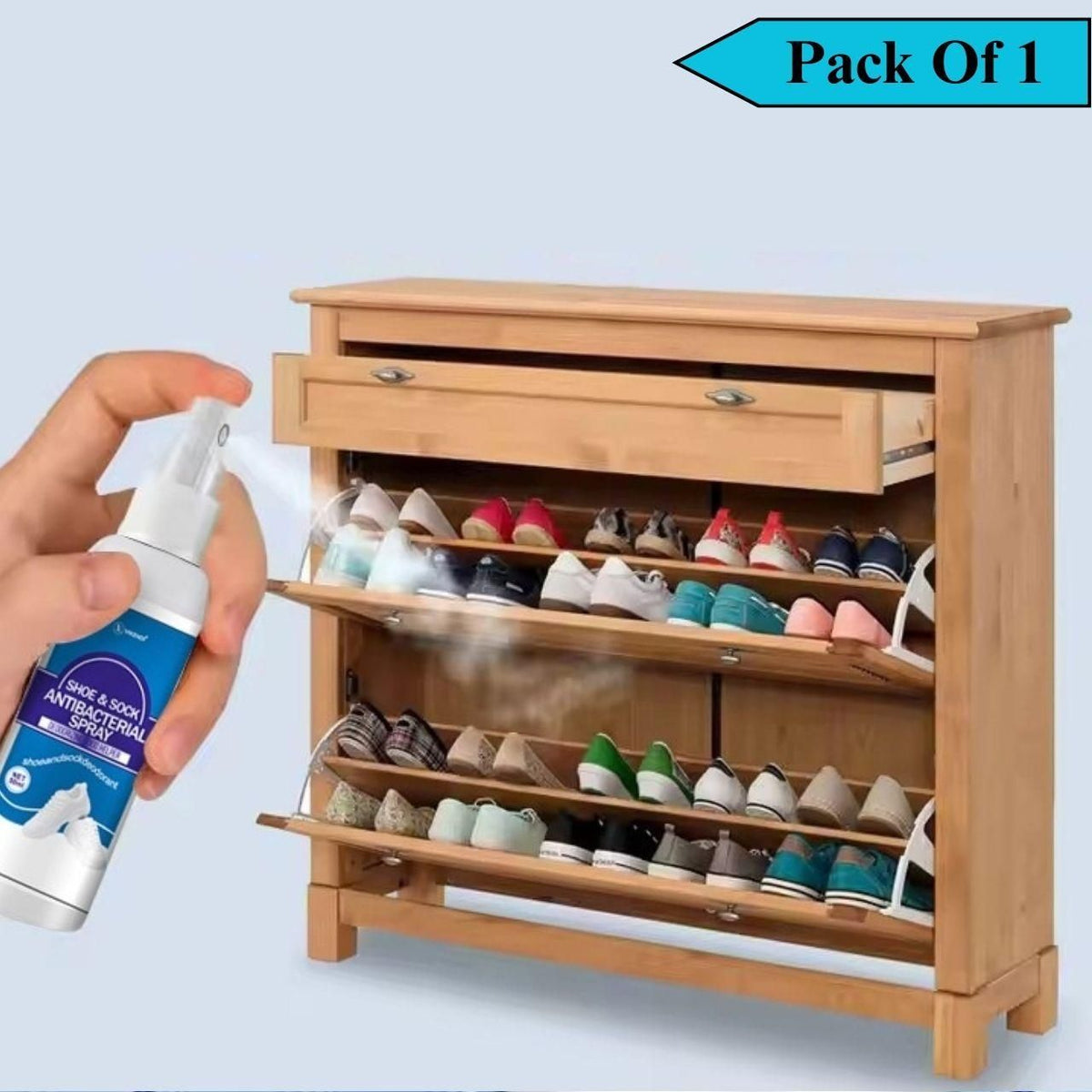 Spray désodorisant naturel antibactérien pour chaussures et chaussettes