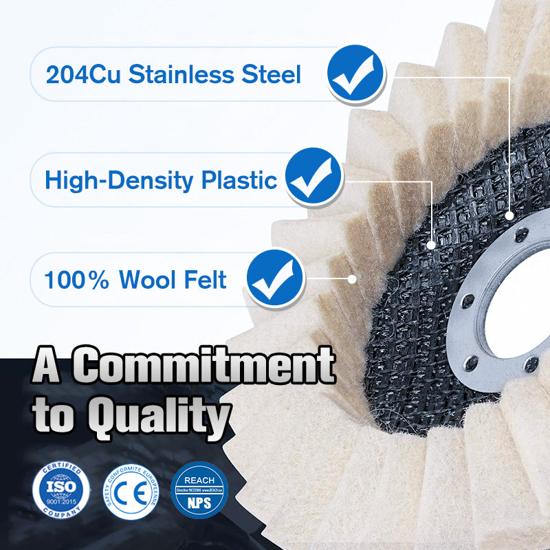 New Year Polishing Disc with Wool Felt Tab